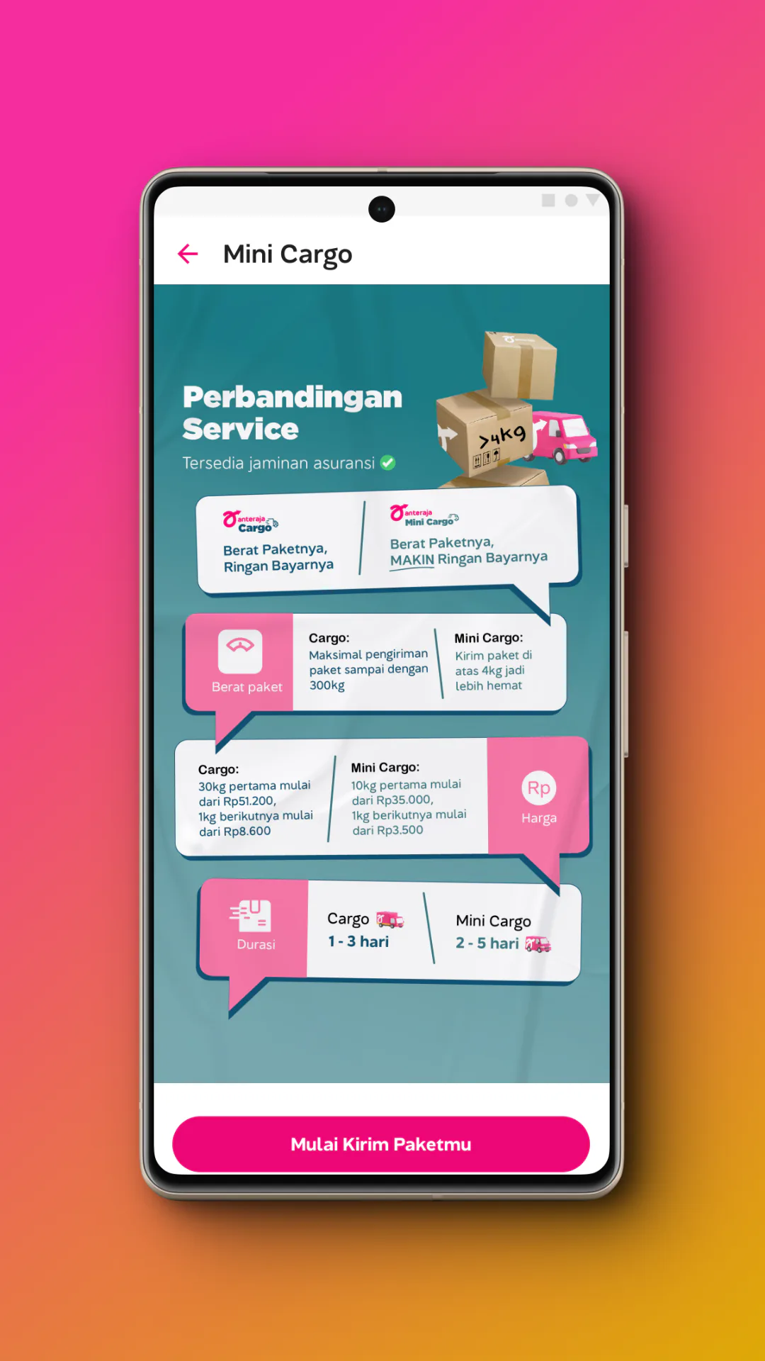 Anteraja Mobile Apps interface view 2
